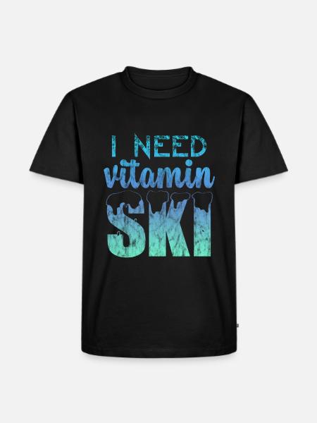 I Need Vitamin Ski 3 - Men's Premium Organic T-Shirt - black