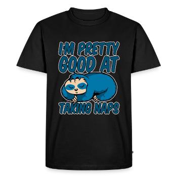 Je suis assez bon pour faire la sieste 4 - T-shirt Premium bio Homme - noir - Devant - Nico (187cm)