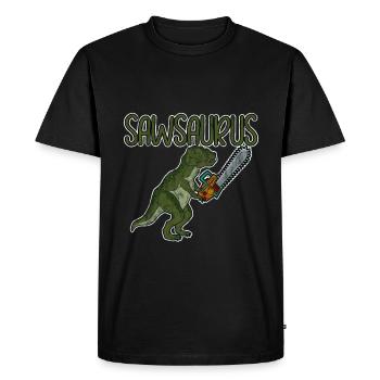 Sawsaurus 3 - T-shirt Premium bio Homme - noir - Devant - Nico (187cm)