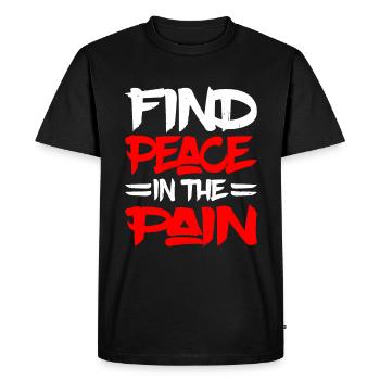 Trouver la paix dans la douleur 16 - T-shirt Premium bio Homme - noir - Devant - Nico (187cm)