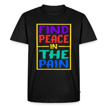 Trouver la paix dans la douleur 15 - T-shirt Premium bio Homme - noir - Devant - Nico (187cm)