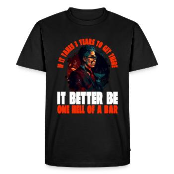 If It Takes 3 Years To Get There 17 - Men's Premium Organic T-Shirt - black - Front - Nico (187cm)