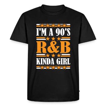 Je suis une fille R’B des années 90 22 - T-shirt Premium bio Homme - noir - Devant - Nico (187cm)