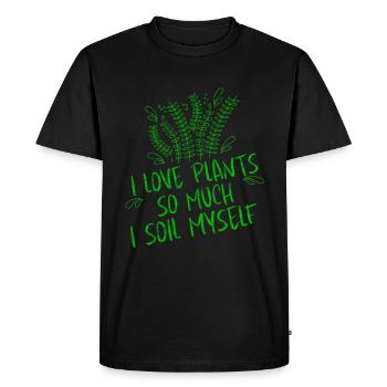 J’aime tellement les plantes que je me salis 3 - T-shirt Premium bio Homme - noir - Devant - Nico (187cm)