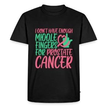 Not Enough Middle Fingers For Prostate Cancer 4 - Men's Premium Organic T-Shirt - black - Front - Nico (187cm)