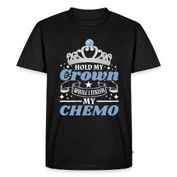 Tenez ma couronne pendant que je termine ma chimio 67 - T-shirt Premium bio Homme - noir - Devant - Nico (187cm)