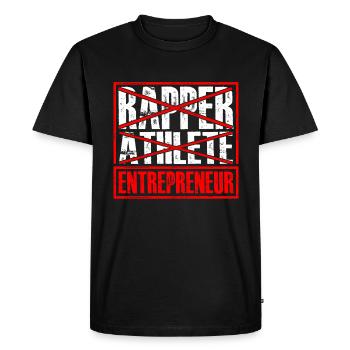 Rapper Athlete Entrepreneur 37 - Men's Premium Organic T-Shirt - black - Front - Nico (187cm)