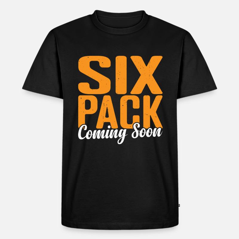 Six Pack Coming Soon 60 - Männer Premium Bio T-Shirt - Schwarz