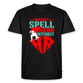 Vous ne pouvez pas épeler Hero sans Hr 5 - T-shirt Premium bio Homme - noir - Devant - Nico (187cm)