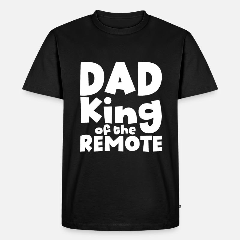Papa Roi De La Télécommande - T-shirt Premium bio Homme - noir