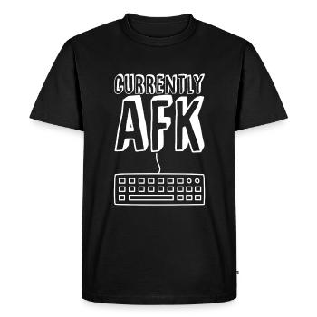 Currently Afk 2 - Men's Premium Organic T-Shirt - black - Front - Nico (187cm)