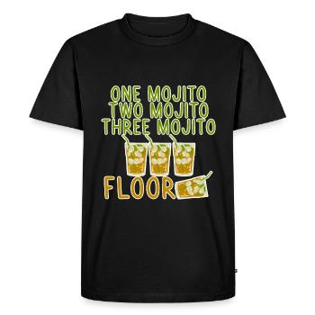 Un Mojito Deux Mojito Trois Mojito Étage 4 - T-shirt Premium bio Homme - noir - Devant - Nico (187cm)