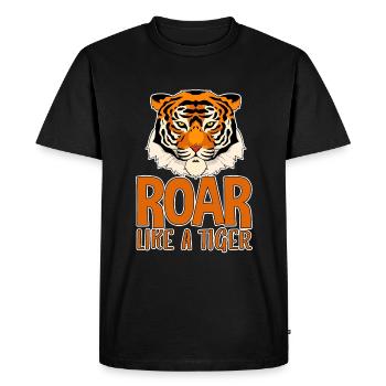 Rugir comme un tigre 4 - T-shirt Premium bio Homme - noir - Devant - Nico (187cm)
