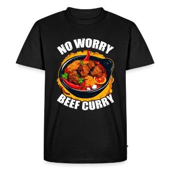 Pas de souci Curry de bœuf 5 - T-shirt Premium bio Homme - noir - Devant - Nico (187cm)