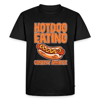 Hotdog Eating Contest Athlete 4 - Men's Premium Organic T-Shirt - black - Front - Nico (187cm)