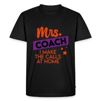 Mme Coach Je passe les appels à la maison 4 - T-shirt Premium bio Homme - noir - Devant - Nico (187cm)