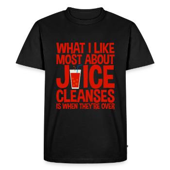 Ce que j’aime le plus chez Juice Cleanses 2 - T-shirt Premium bio Homme - noir - Devant - Nico (187cm)