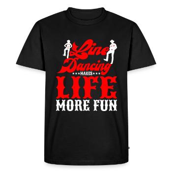 La danse en ligne rend la vie plus amusante - T-shirt Premium bio Homme - noir - Devant - Nico (187cm)