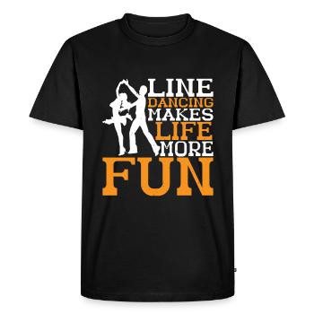 La danse en ligne rend la vie plus amusante 3 - T-shirt Premium bio Homme - noir - Devant - Nico (187cm)
