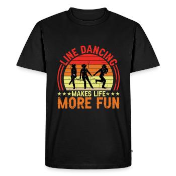 La danse en ligne rend la vie plus amusante 2 - T-shirt Premium bio Homme - noir - Devant - Nico (187cm)