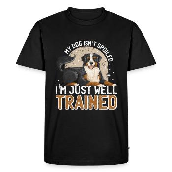 My Dog Isn't Spoiled, I'm Just Well Trained - Men's Premium Organic T-Shirt - black - Front - Nico (187cm)