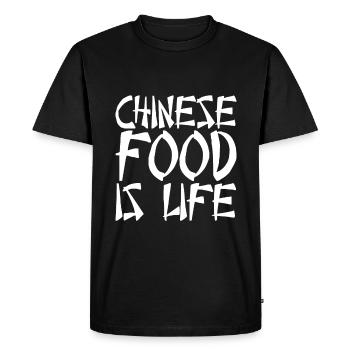 La cuisine chinoise, c’est la vie - T-shirt Premium bio Homme - noir - Devant - Nico (187cm)