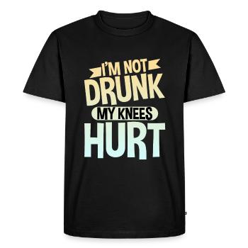 I'm Not Drunk My Knees Hurt 4 - Men's Premium Organic T-Shirt - black - Front - Nico (187cm)