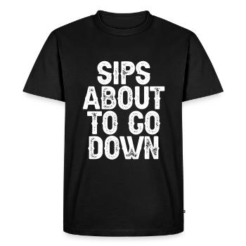 Gorgées sur le point de descendre 3 - T-shirt Premium bio Homme - noir - Devant - Nico (187cm)