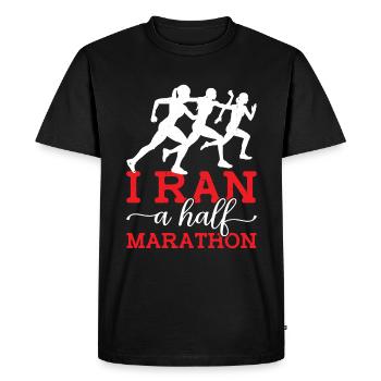 J’ai couru un semi-marathon 3 - T-shirt Premium bio Homme - noir - Devant - Nico (187cm)