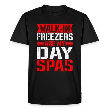 Les congélateurs-chambres sont mes spas de jour - T-shirt Premium bio Homme - noir - Devant - Nico (187cm)