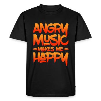 Angry Music Makes Me Happy 5 - Men's Premium Organic T-Shirt - black - Front - Nico (187cm)