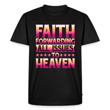 La foi transmet tous les problèmes au ciel 5 - T-shirt Premium bio Homme - noir - Devant - Nico (187cm)