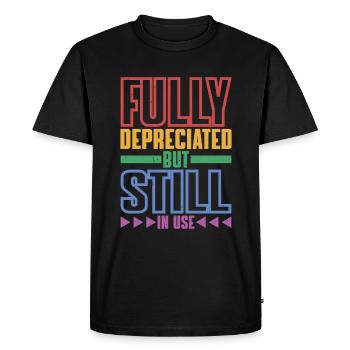 Fully Depreciated But Still In Use 13 - Men's Premium Organic T-Shirt - black - Front - Nico (187cm)