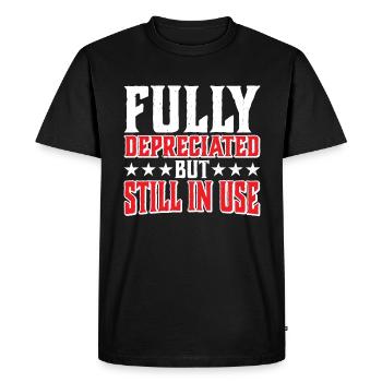 Fully Depreciated But Still In Use 14 - Men's Premium Organic T-Shirt - black - Front - Nico (187cm)