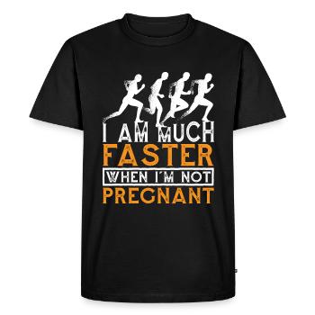 I Am Much Faster When I'm Not Pregnant 7 - Men's Premium Organic T-Shirt - black - Front - Nico (187cm)