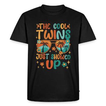 The Cool Twins Just Showed Up 32 - Men's Premium Organic T-Shirt - black - Front - Nico (187cm)