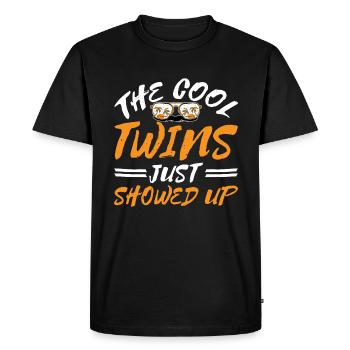 The Cool Twins Just Showed Up 33 - Men's Premium Organic T-Shirt - black - Front - Nico (187cm)