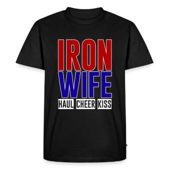 Ironwife, Haul Cheer Kiss 2 - Men's Premium Organic T-Shirt - black - Front - Nico (187cm)
