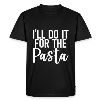 I'll Do It For The Pasta - Men's Premium Organic T-Shirt - black - Front - Nico (187cm)