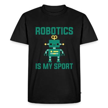 Robotics Is My Sport 2 - Men's Premium Organic T-Shirt - black - Front - Nico (187cm)