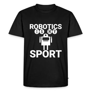 Robotics Is My Sport 4 - Men's Premium Organic T-Shirt - black - Front - Nico (187cm)
