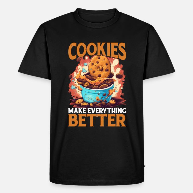 Cookies Make Everything Better 8 - Männer Premium Bio T-Shirt - Schwarz