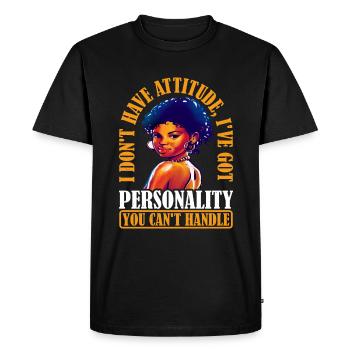 Je n’ai pas d’attitude 11 - T-shirt Premium bio Homme - noir - Devant - Nico (187cm)