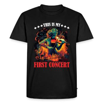 C’est mon premier concert 60 - T-shirt Premium bio Homme - noir - Devant - Nico (187cm)