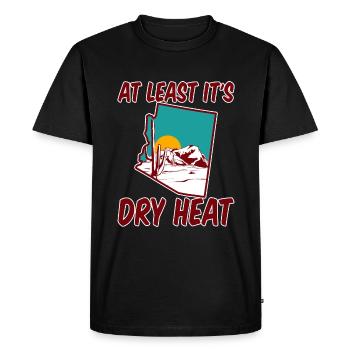Au moins, c’est Dry Heat 2 - T-shirt Premium bio Homme - noir - Devant - Nico (187cm)