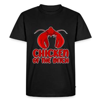 Chicken Of The Ditch 4 - Men's Premium Organic T-Shirt - black - Front - Nico (187cm)