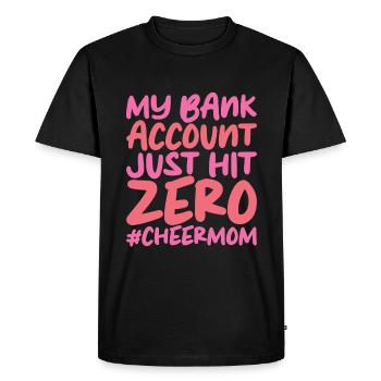 Mon compte bancaire vient d’atteindre zéro - T-shirt Premium bio Homme - noir - Devant - Nico (187cm)