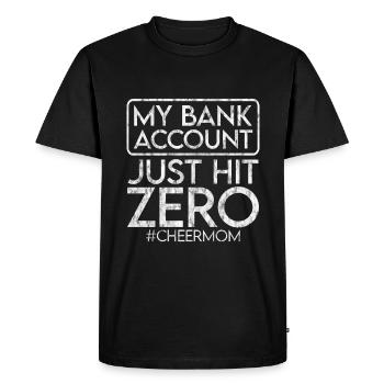 Mon compte bancaire vient d’atteindre zéro 3 - T-shirt Premium bio Homme - noir - Devant - Nico (187cm)