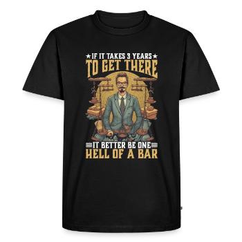 If It Takes 3 Years To Get There 18 - Men's Premium Organic T-Shirt - black - Front - Nico (187cm)