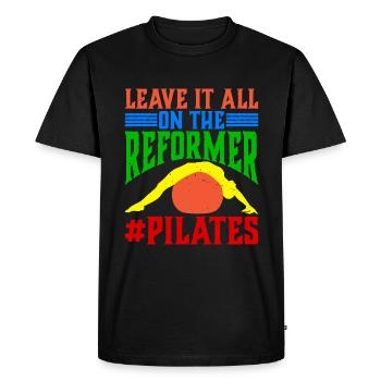 Laissez-vous séduire par le réformateur #Pilates 14 - T-shirt Premium bio Homme - noir - Devant - Nico (187cm)